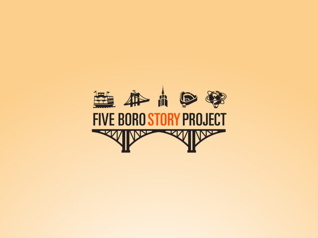 Five Boro Story Project logo designed by Karen Hsin